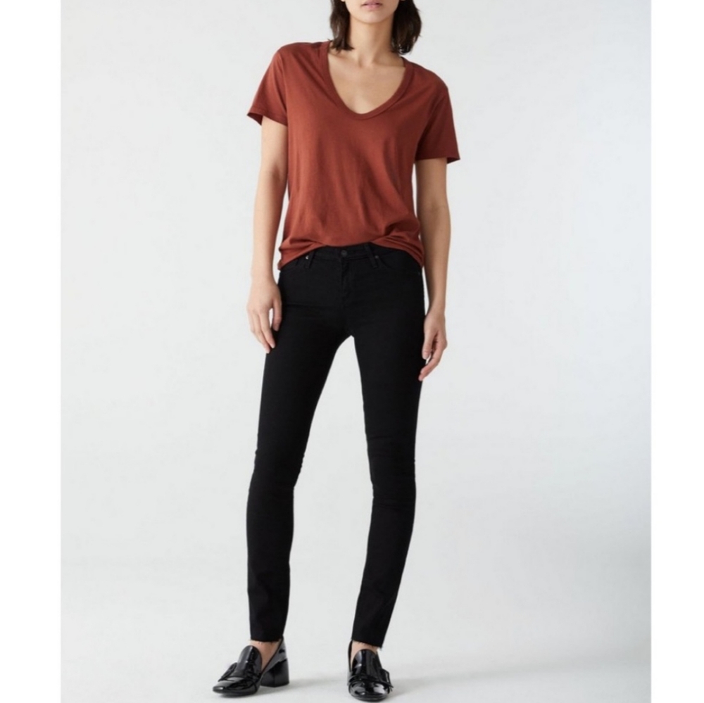 AG The Stilt Cigarette Leg Black Jeans 30R
